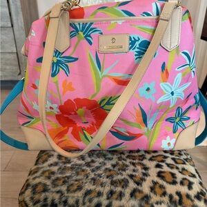 Spartina 449 Pink Floral Shoulder Bag